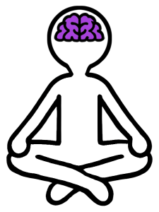 graphic of a person meditating